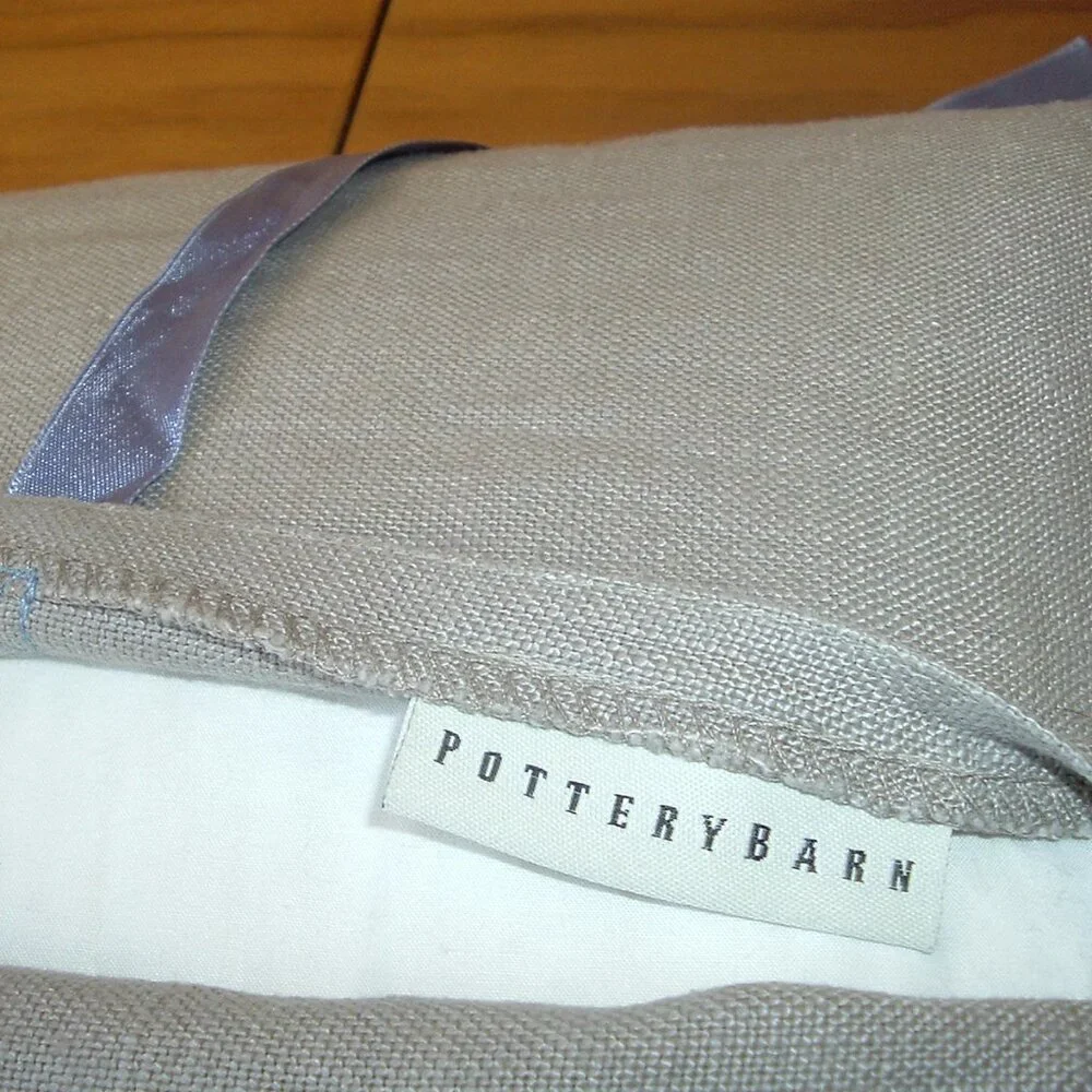 Pottery Barn PAIR Linen NEST pillows Bird's nest, Spring, Home Decor 10